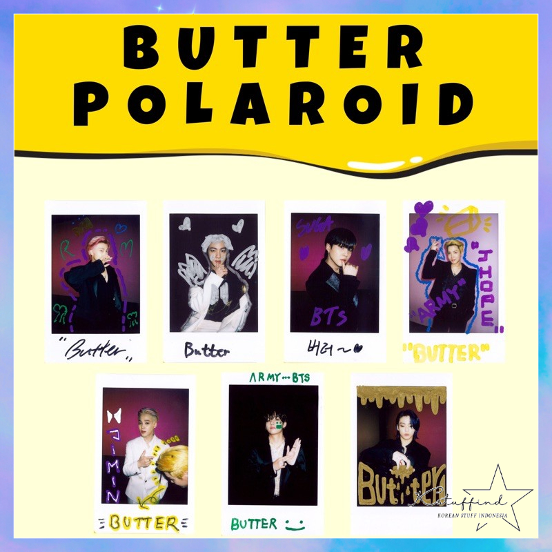 [kstuffind] BTS BUTTER POLAROID UNOFFICIAL PHOTOCARD PC POLAROID BTS