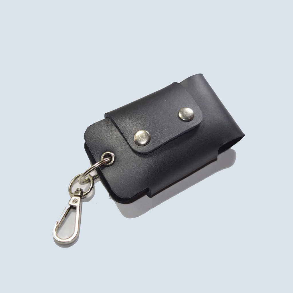 gantungan kunci kulit hitam key wallet key organizer key holder philo