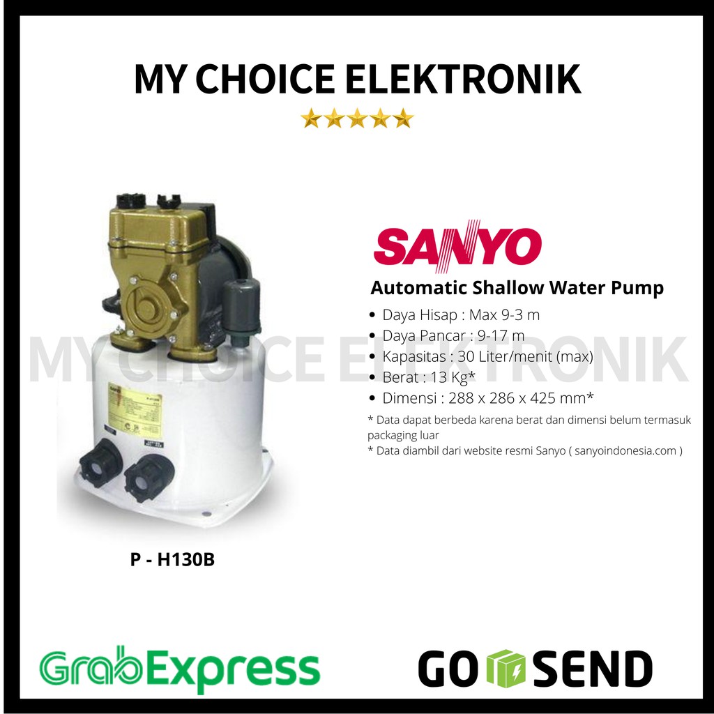 Sanyo Pompa Air PH-130B / PH-130 B