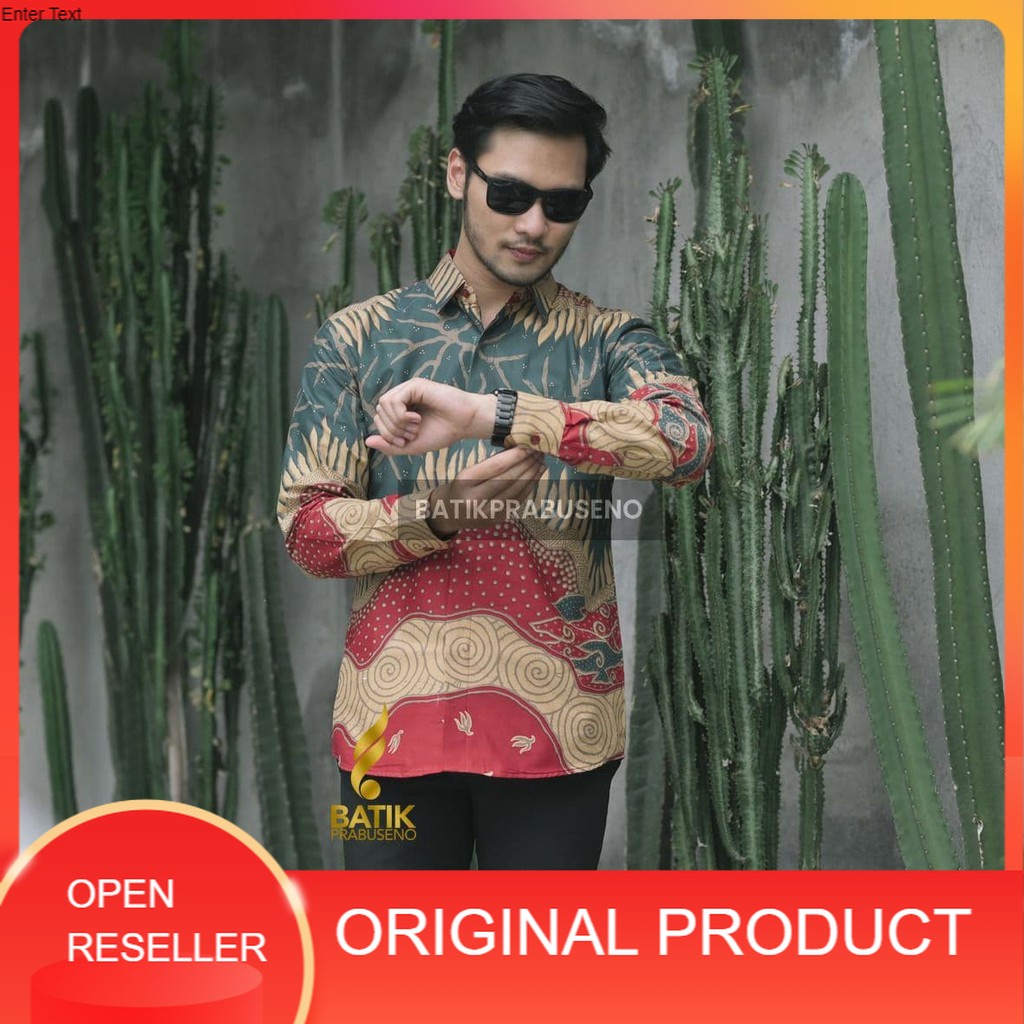 BATIK PRABUSENO TOHPATI KEMEJA BATIK PRIA LENGAN PANJANG SLIM FIT SLIMFIT GINAL  ASLI PRABUSENO FULL