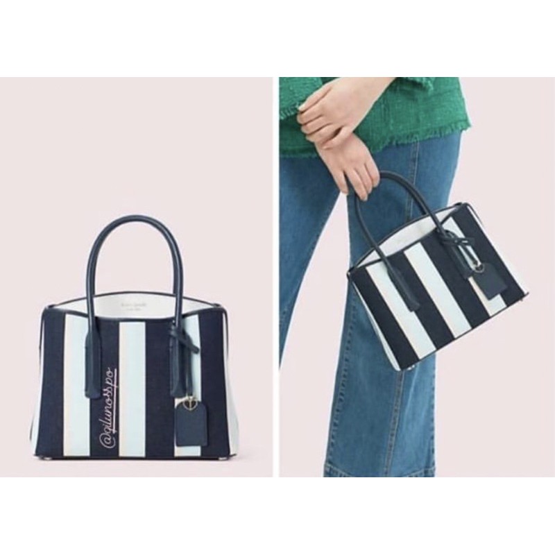 Kate spade margaux stripe canvas medium