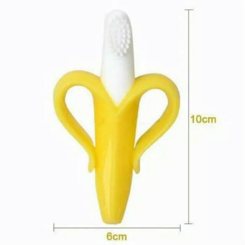 Teether Banana Toothbrush Gigitan Bayi Pisang Sikat Gigi