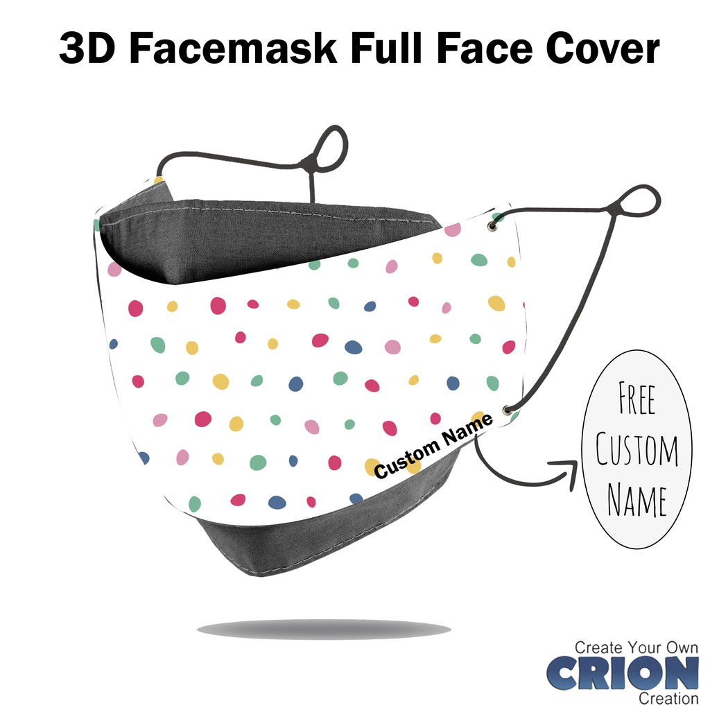 Crion - Masker 3d Full Face Cover Kids Series - antibacterial