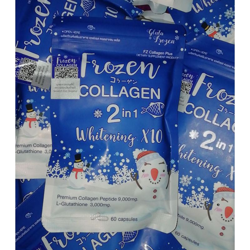 60 Kapsul Frozen Collagen Original Gluta Thailand Pemutih Kulit Pria Wanita Indonesia