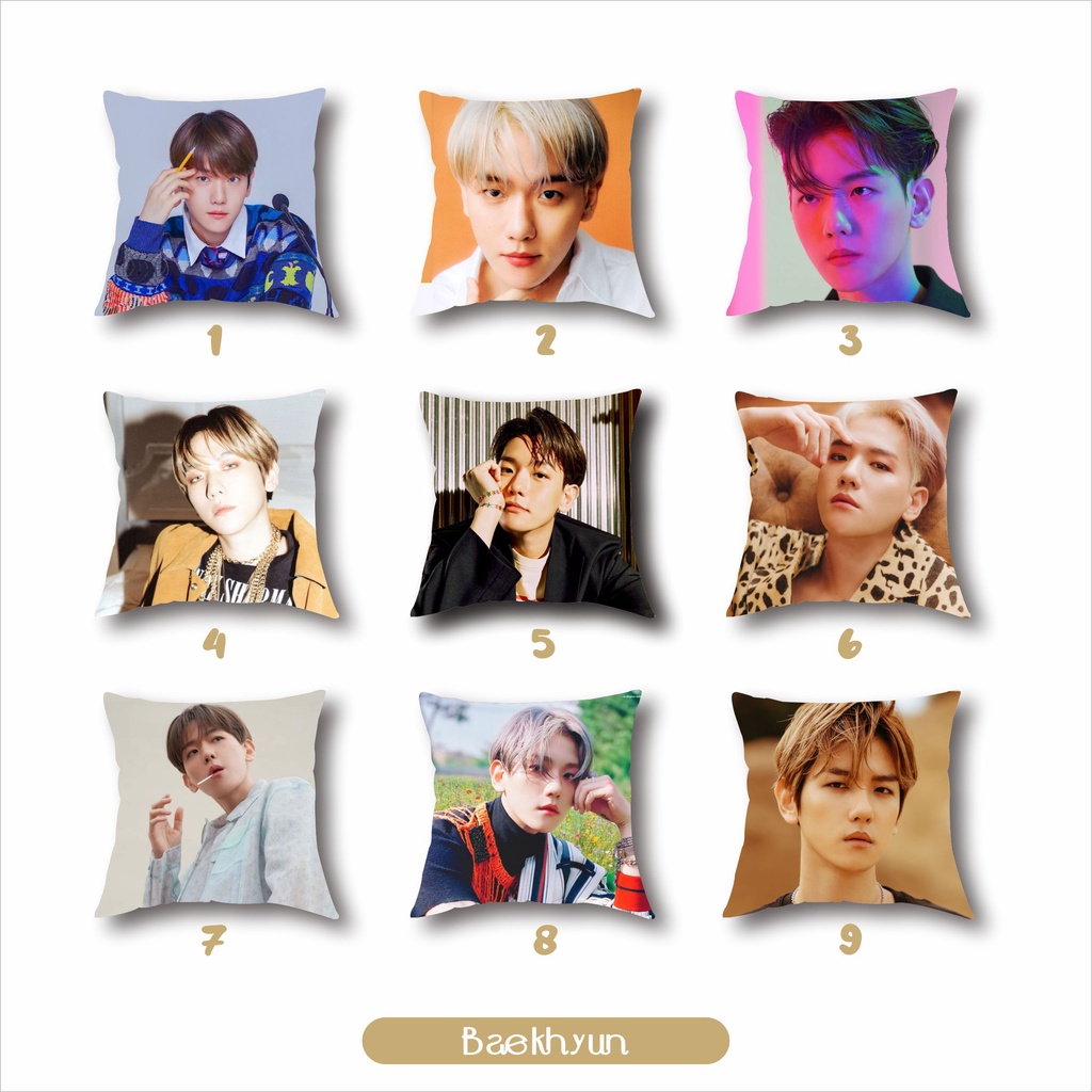 Bantal member EXO BAEKHYUN , CHANYEOL, SEHUN .D.O SUHO CUSTOM