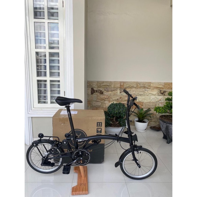 sepeda lipat 3sixty brompnot black ready pekanbaru (SOLD‼️)