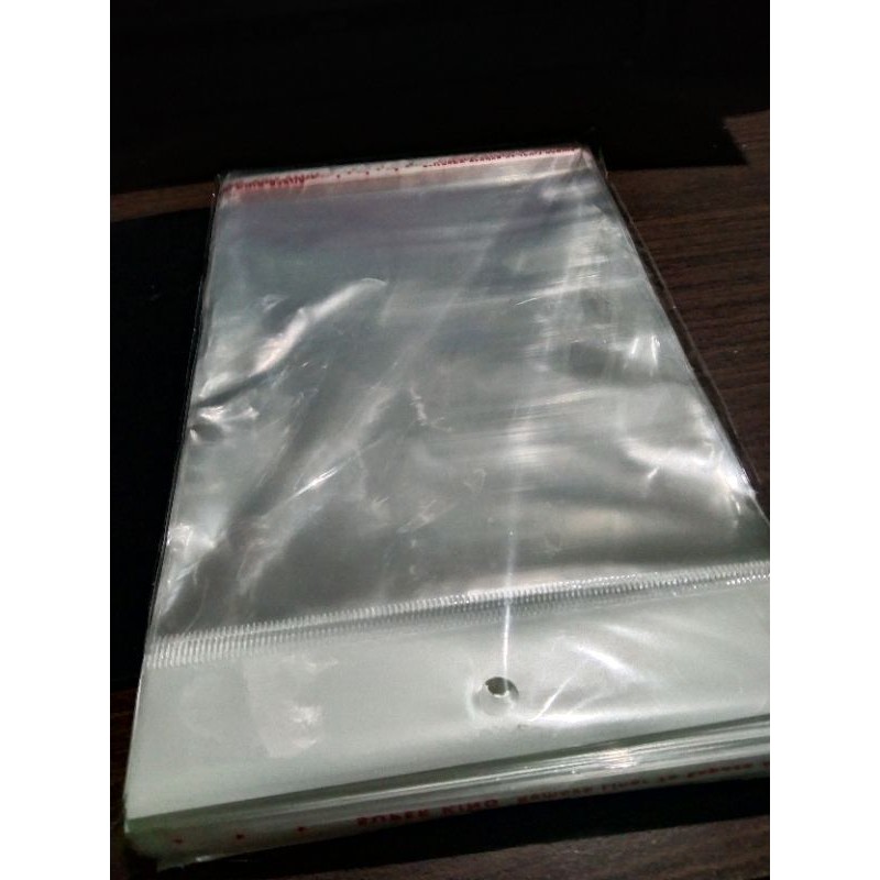 LJ-PLASTIK OPP SEAL LUBANG UK 12X25 ,15x18 ISI 100 PCS