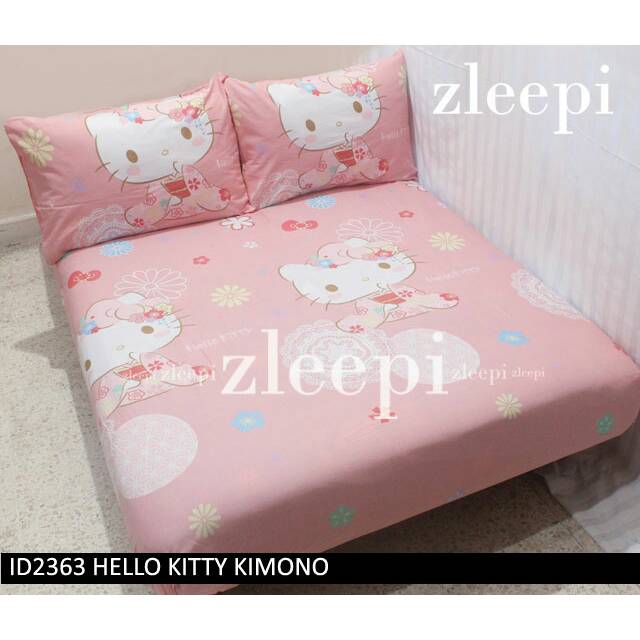 Sprei hello kitty kimono by zleepi