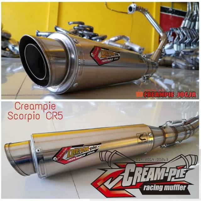 Knalpot Creampie Yamaha Scorpio Stainless Tipe Cr5 Original Creampie Jogja