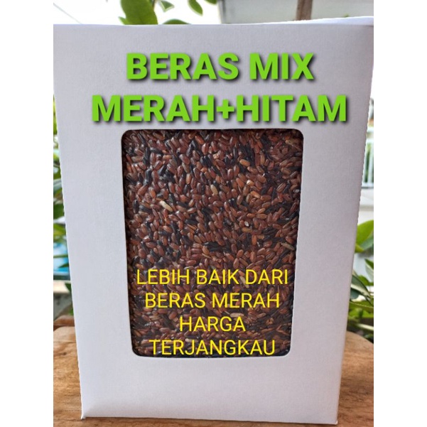 beras mix 2 (merah pandanwangi+hitam super) 1000 gram