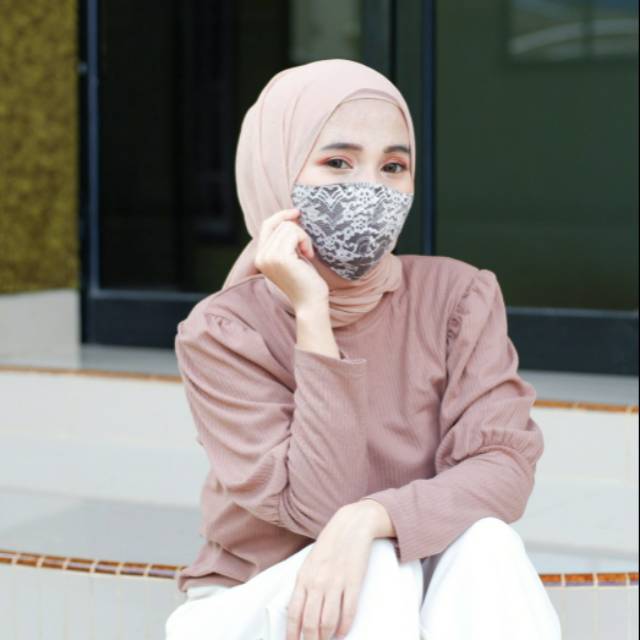 Masker Tile Brokat Model V