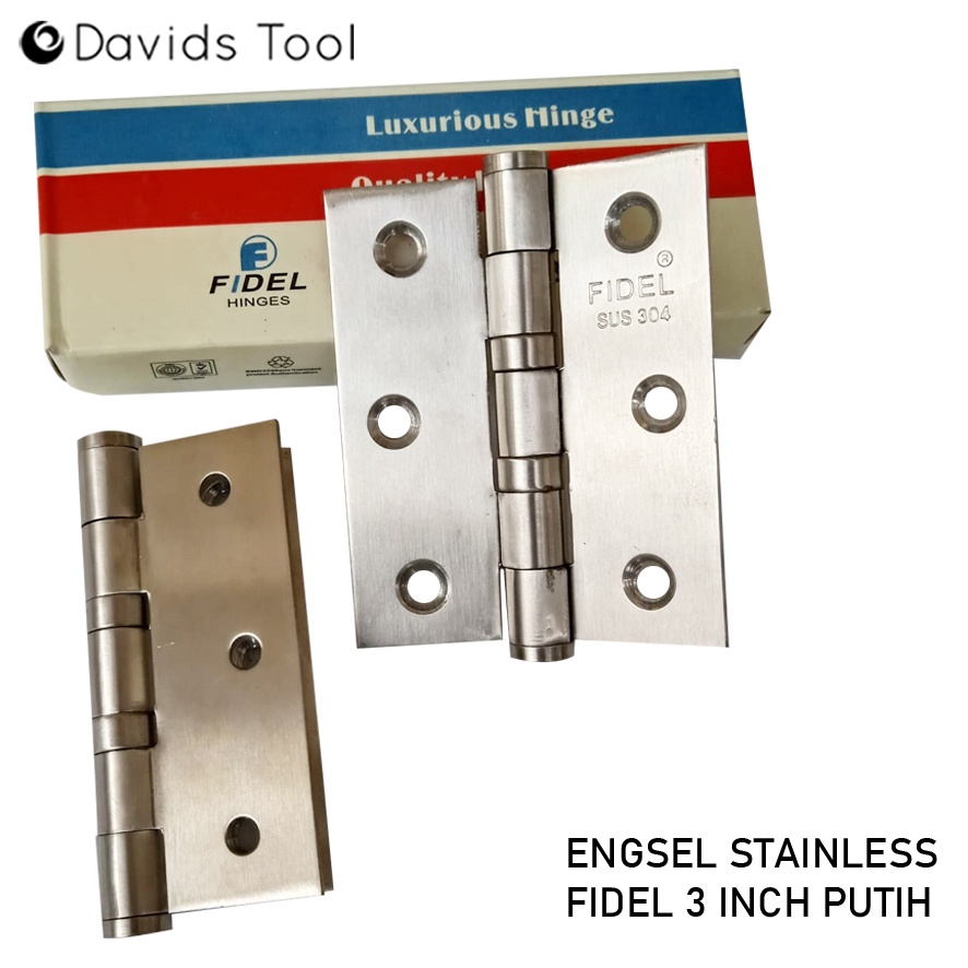 Engsel Pintu Rumah Jendela Kayu Kamar Mandi Stainless Stenlis 304 Fidel 3 Inch