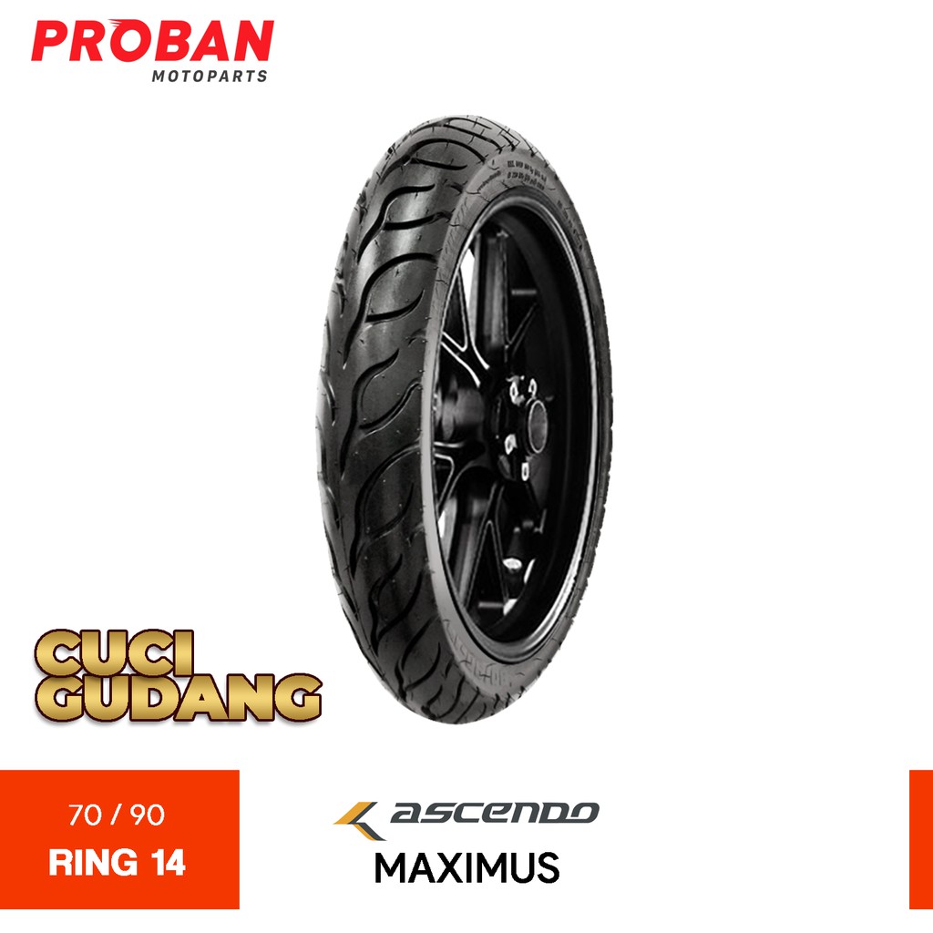 

ASCENDO TT MAXIMUS (ST018) 70/90-14 CUCI GUDANG Ban Motor Tubetype