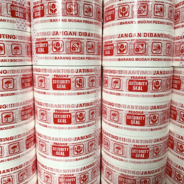 

Jualan Lakban Fragile Terlaris Putih 100 Meter Full X 2" (48Mm) Super Tebal Hot Sale
