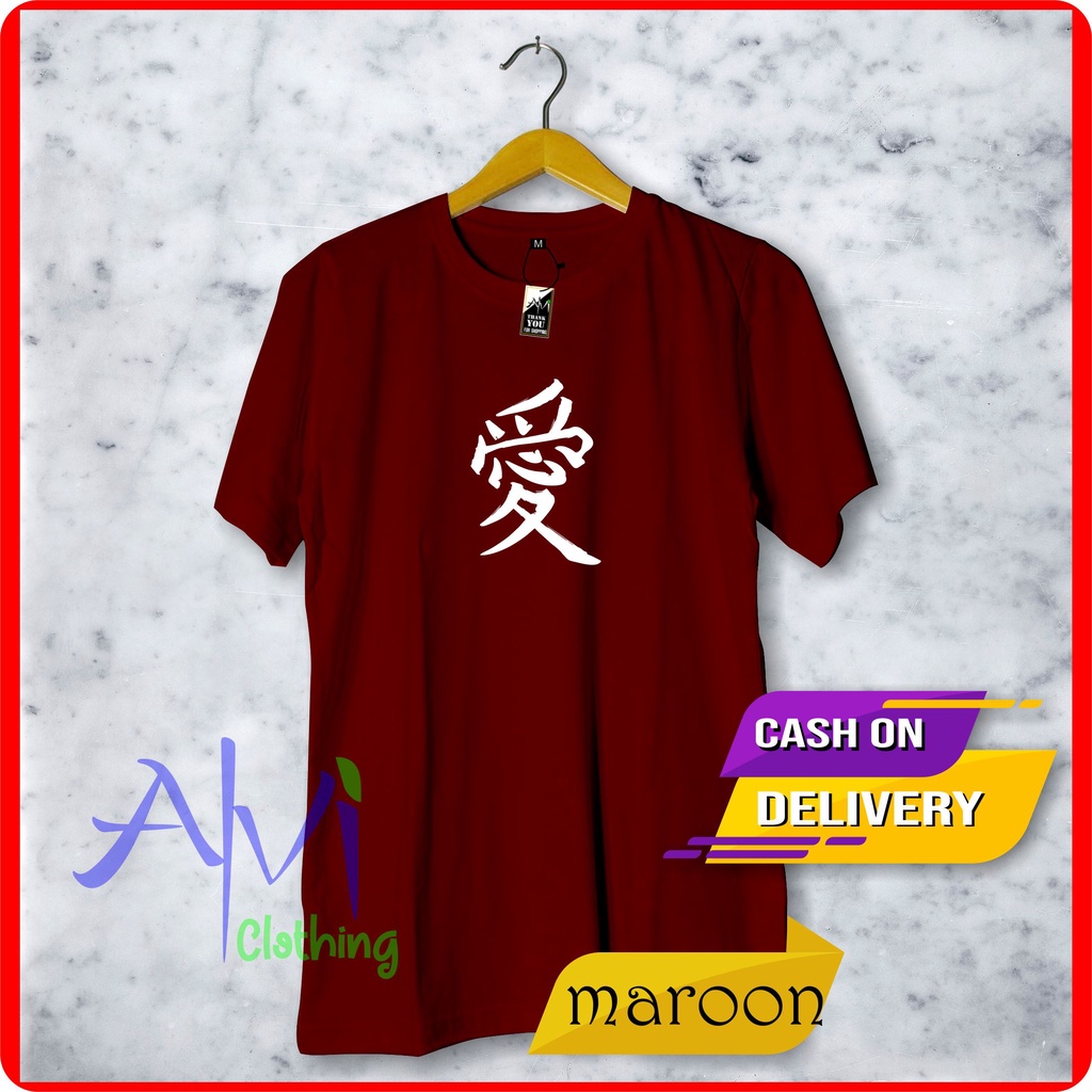 Kaos Japan Love Kanji Jepang / Kaos Distro Terlaris / Kaos Anime Jepang /Alvi store20/kaos pria / ke