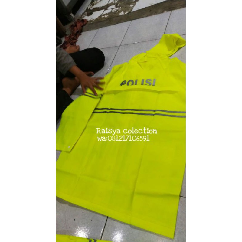 jas hujan stelan polisi - pvc karet