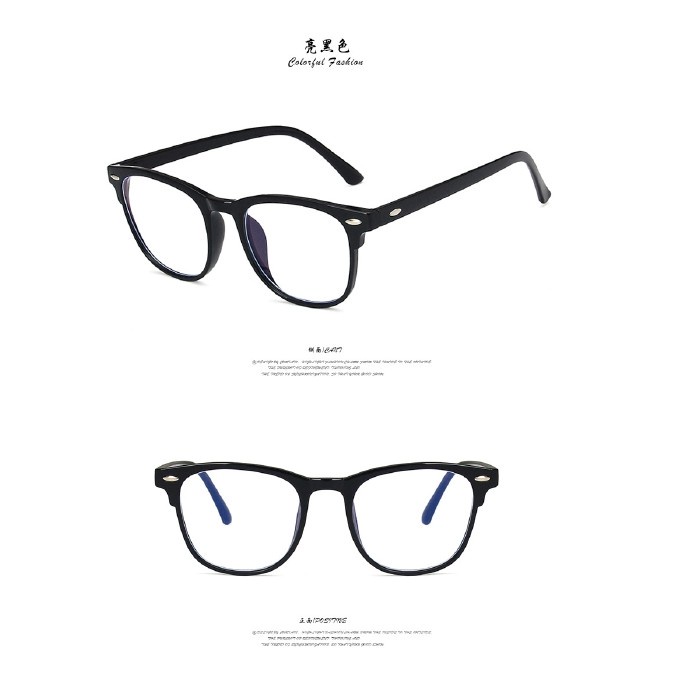 Fashion Anti Radiation Square Eyeglasses Frame Replaceable Lens For Men Women