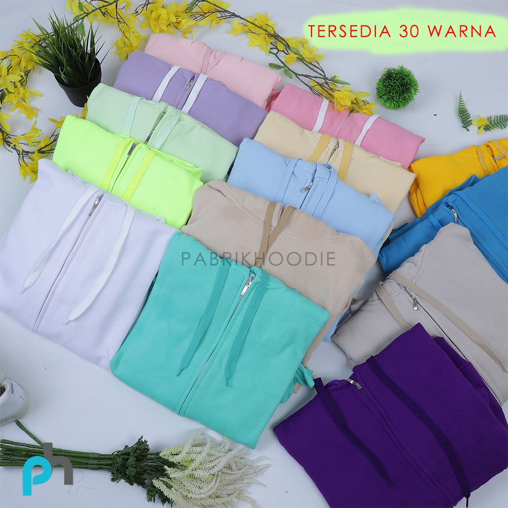 PABRIKHOODIE - JAKET HOODIE ZIPPER POLOS {PRIA &amp; WANITA} M - XXL