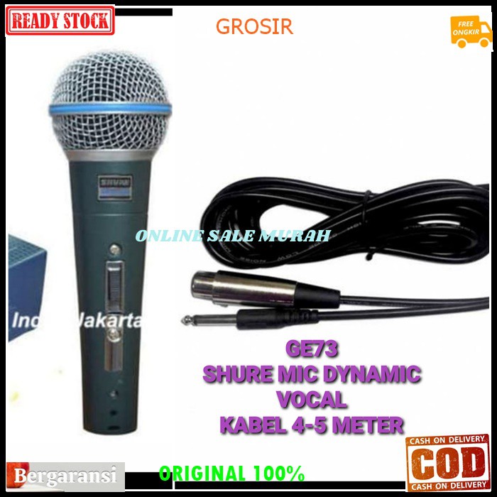 G73 Shure mic kabel dynamic mik cable SWICTH Microphone full besi karaoke vocal vokal audio sound system audio pengeras suara pro profesional Legendary legendaris mikrophone G73   BISA DIGUNAKA SEGALA JENIS AUDIO SOUND  Bahan dari besi metal  Mic tidak me