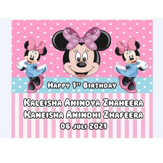 Terlaris Tas ultah Mika Keren UK 25x14x20 (PxLxT)-MINNIE MOUSE