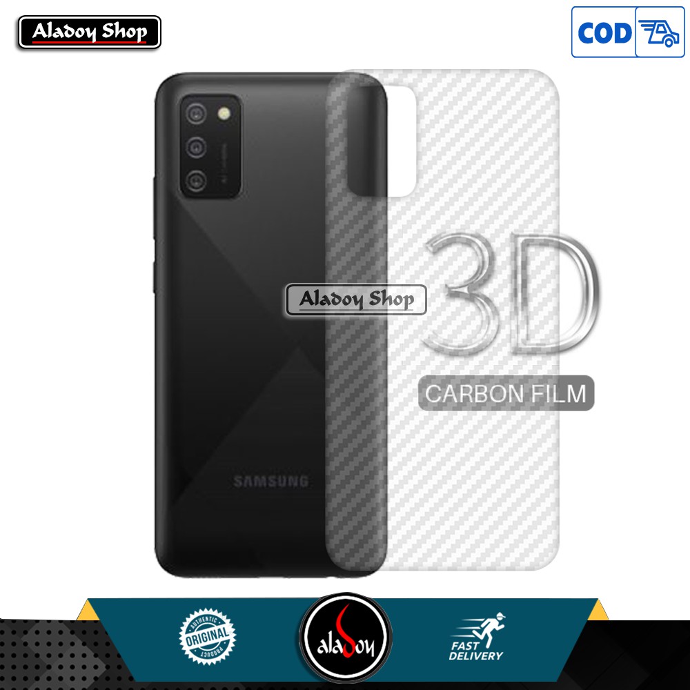 Case Samsung A02S 2021 Shockproof Transparent  Casing + Skin Carbon