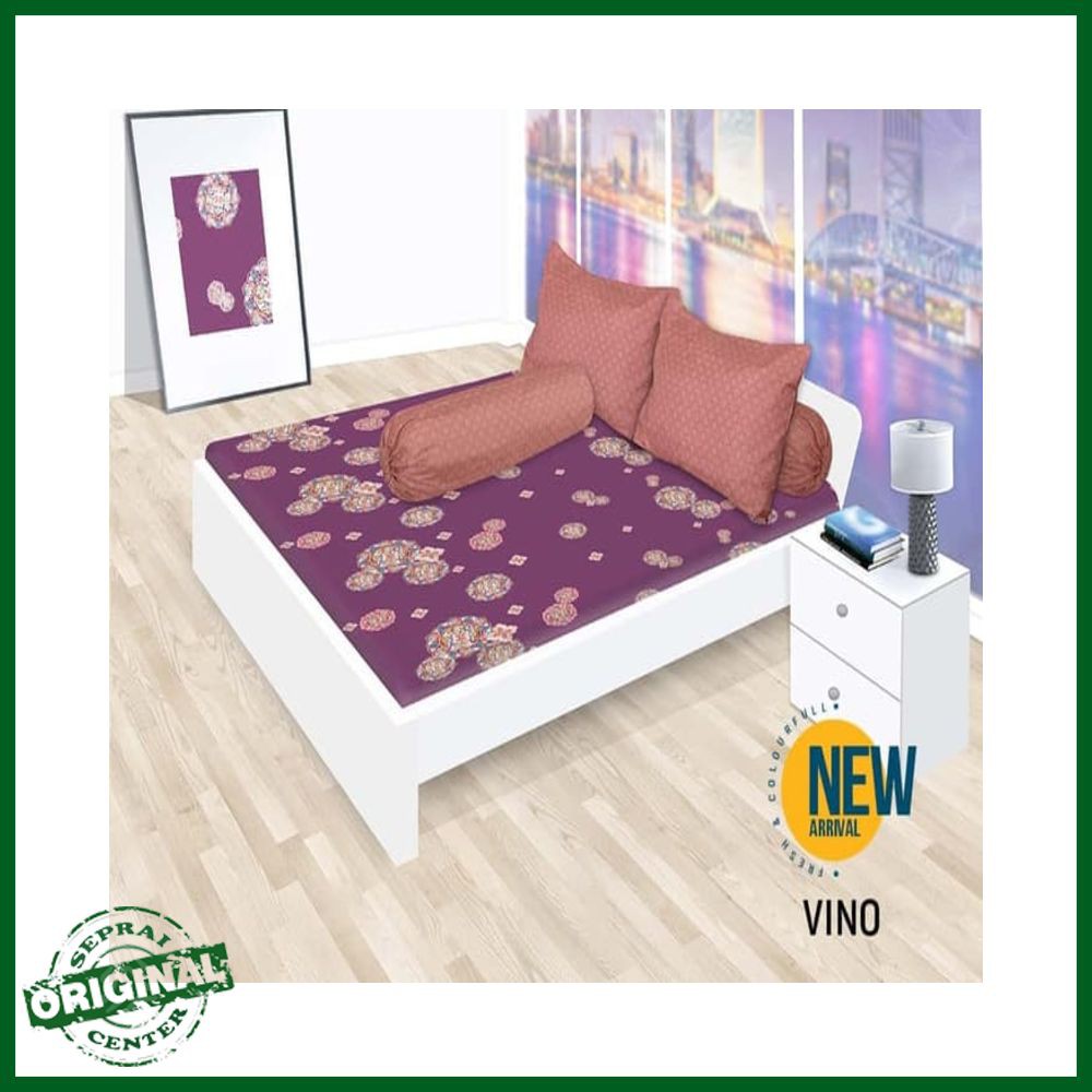 SEPRAI CALIFORNIA / SPREI CALIFORNIA VINO QUEEN 160 No.2 SEPRAI UNGU MOZAIK MEWAH MENAWAN