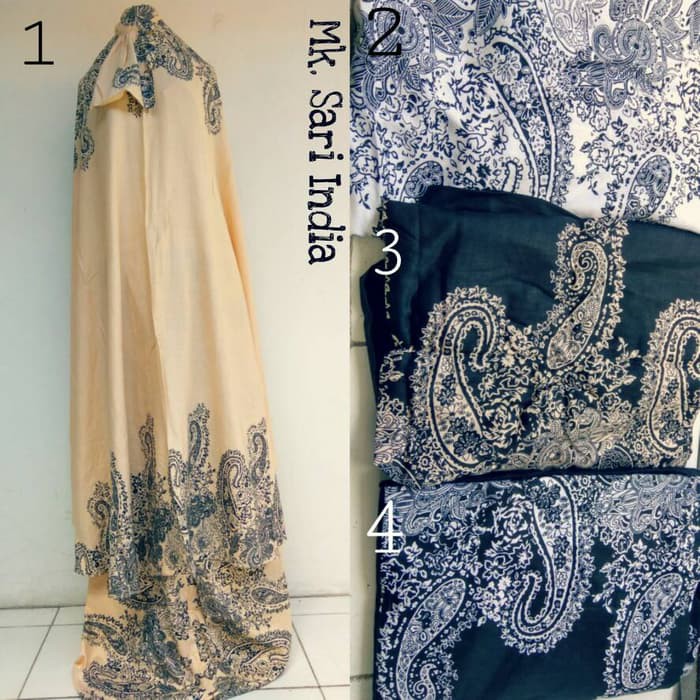 ORIGINAL Mukena Motif Sari India Elegant TERBARU