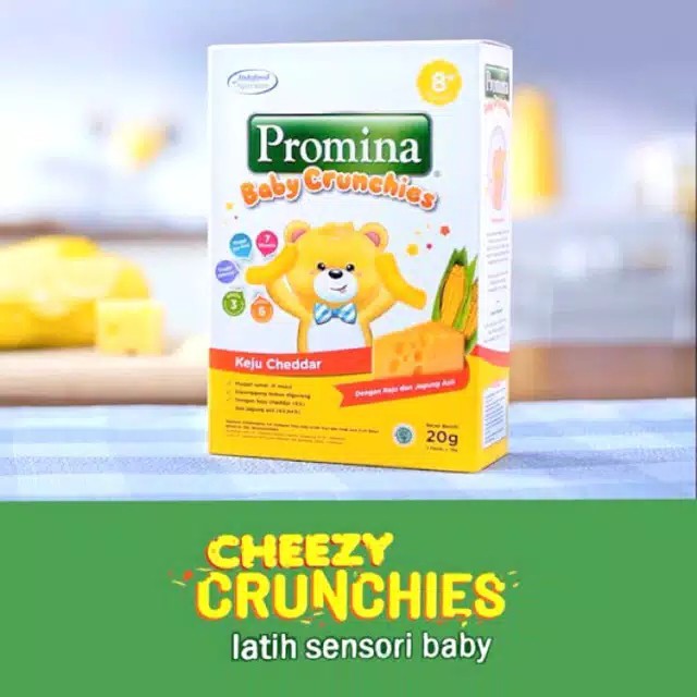 Promina Baby Crunchies Cheezy 20 gr / promina baby crunchies / abon sachet / Hilo Milk Choco Candy