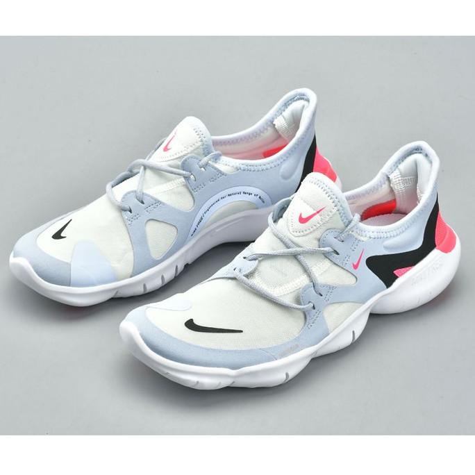 Nike Free Rn 5.0 White Half Blue Premium Original / Running Sneakers