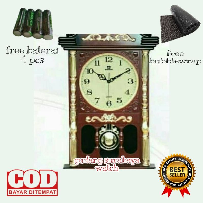 jam dinding mirado 935 musik bandul