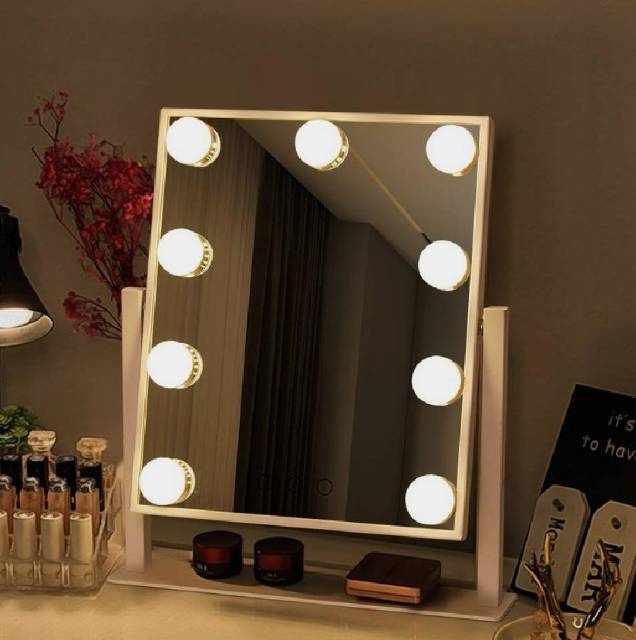 [ BERGARANSI ] Lampu Kaca Rias 3 Warna / Vanity Mirror (TANPA KACA)
