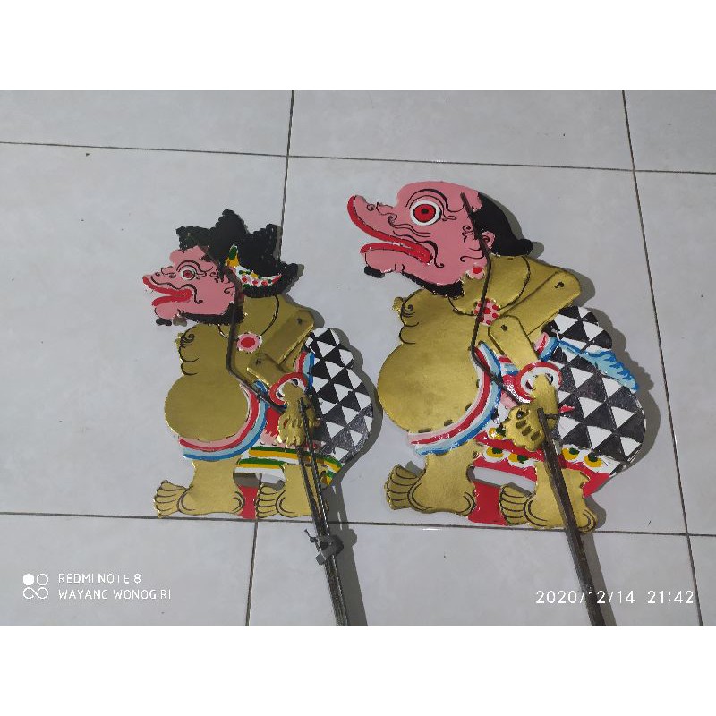 wayang kertas togog,bilung ukuran standar pentas pedalangan