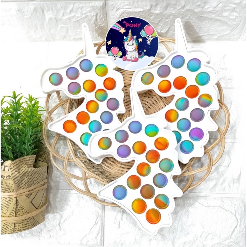 NEW POP IT/pop it fidget/viral/tiktok/mainan murah/mainan hits-White Unicorn