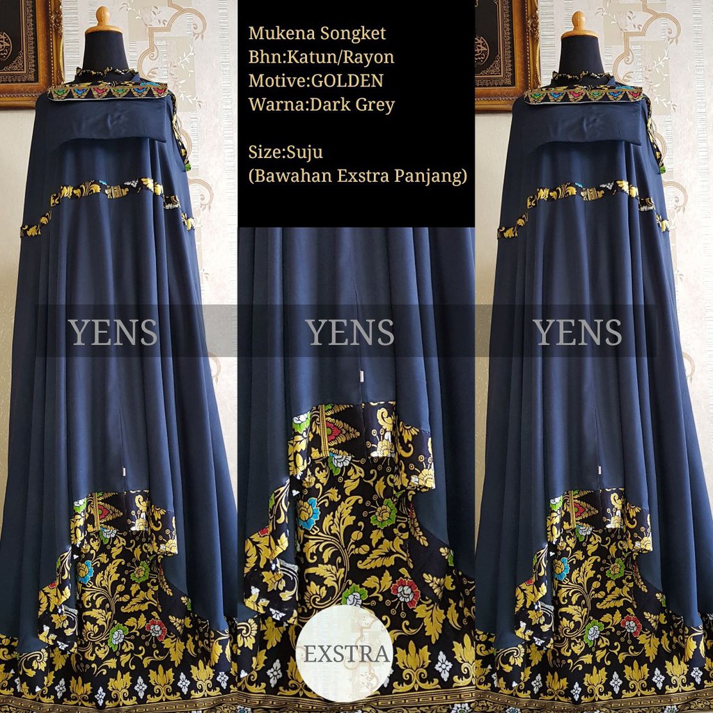 mukena Bali songket Prada Exlusive Yens Golden