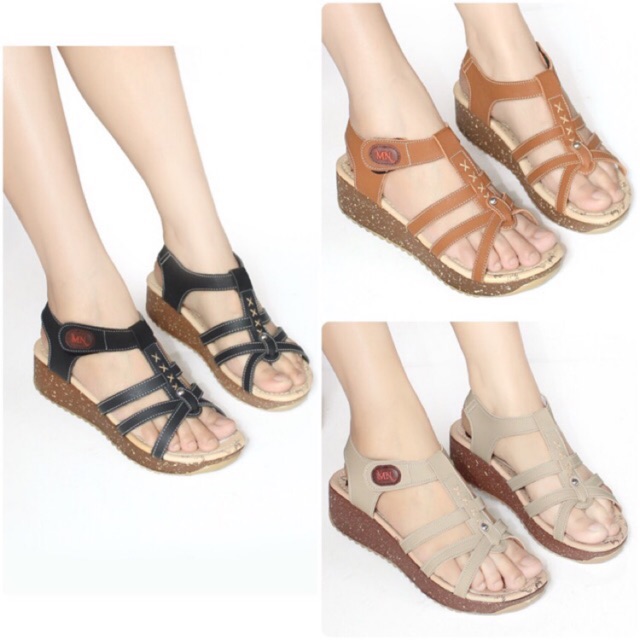  Sandal  Wedges Wanita  MULAN  1160 Shopee Indonesia