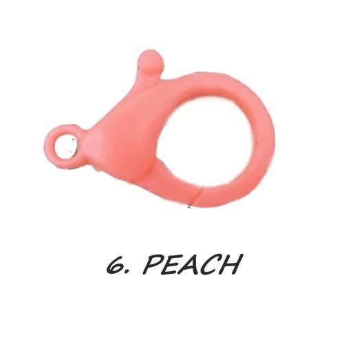 Kaitan Kokot Udang Plastik Claps Plastik Uk 35mm Warna/i Doff Harga/Pc-6. PEACH