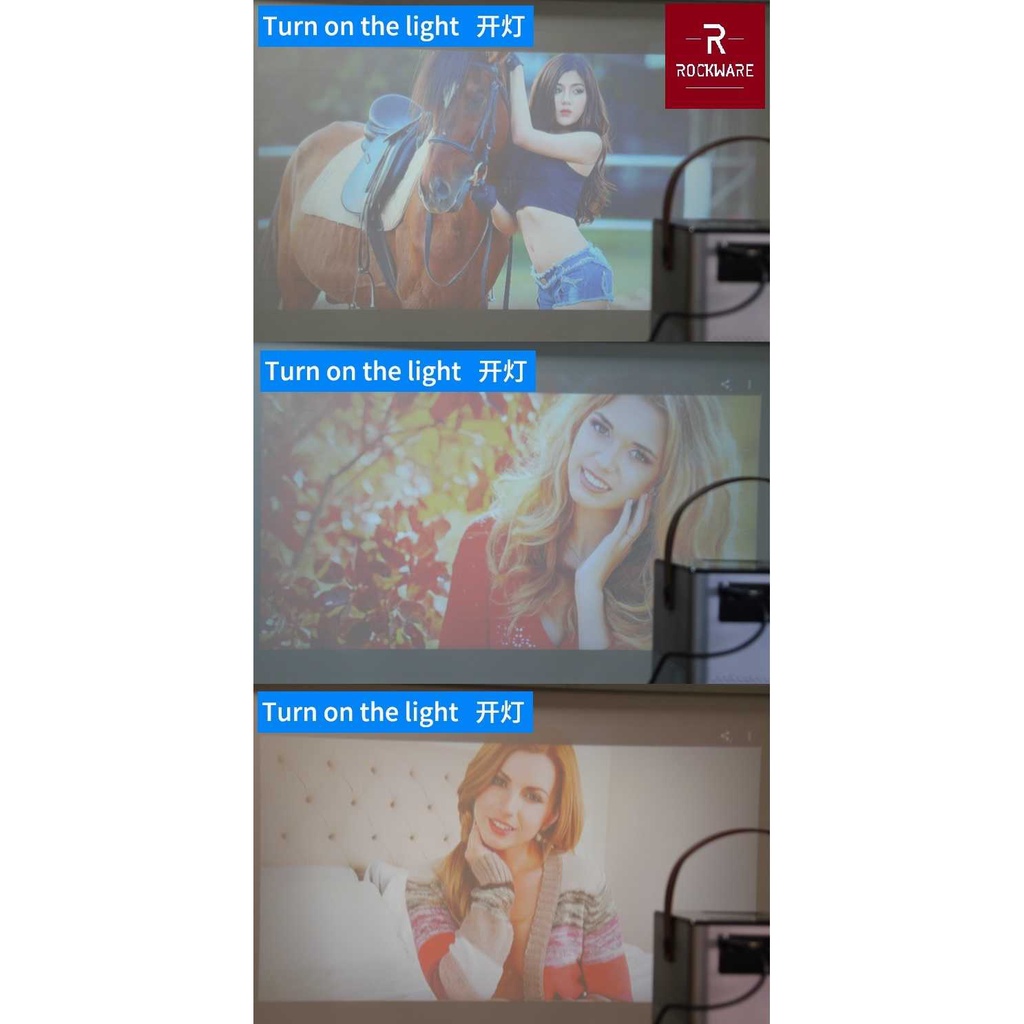 ROCKWARE BLJ-888T Screen Mirroring Version - HD Projector 4000 Lumens