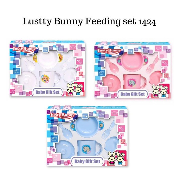 *FRAULEINCO* Lusty bunny Baby Feeding Gift Set Alat Makan Bayi LB 1419 LB 1424