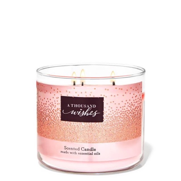 BBW A THOUSAND WISHES 3-Wick Candle bath and body works original free pemantik api/ paperbag