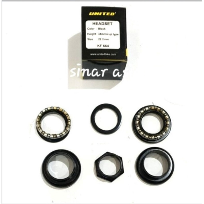 Headset comfork 22.2mm United - harga 1set
