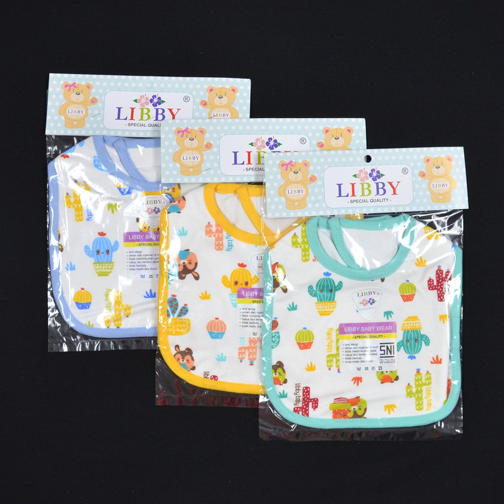 Libby Slaber Bayi Motif Fullprint - Celemek Bayi - Slaber Bayi Katun Halus