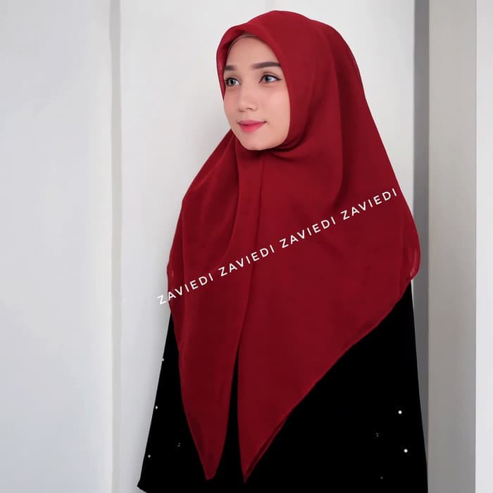 Jilbab instan potton premium burberry dijahit tepi segiempat potton Scarf murah Hijab Instan murah