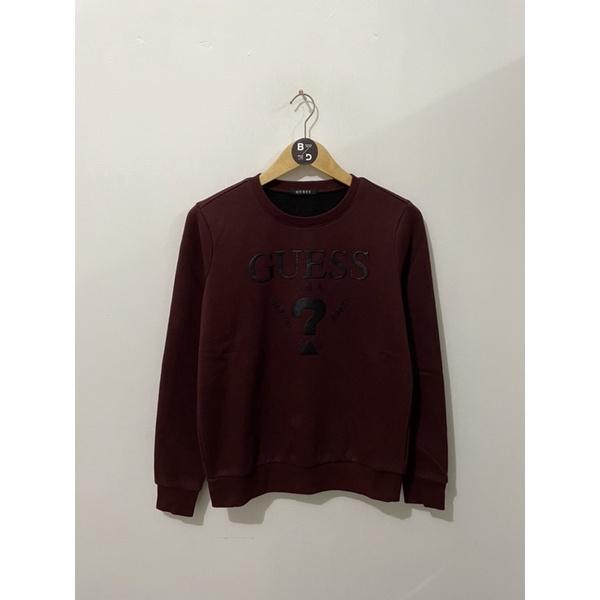 Guess Triangle Maroon Crewneck