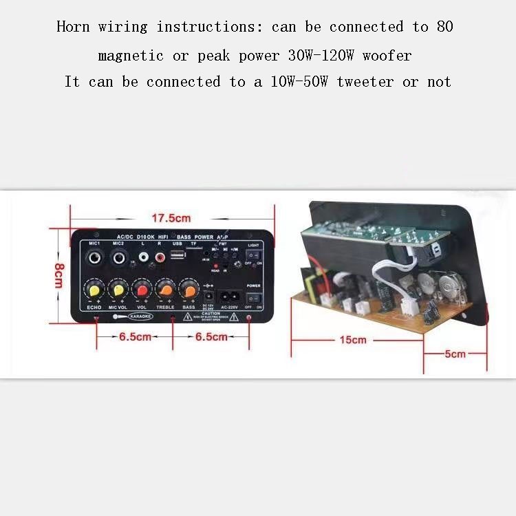 (Stok, Dikirim Dari Jakarta)Bluetooth Amplifier Board 220V 12V 24V Digital Bluetooth Amplifier Amplifier Stereo Mendukung USB TF Remote Control Mikrofon Reverb Fungsi Penyesuaian