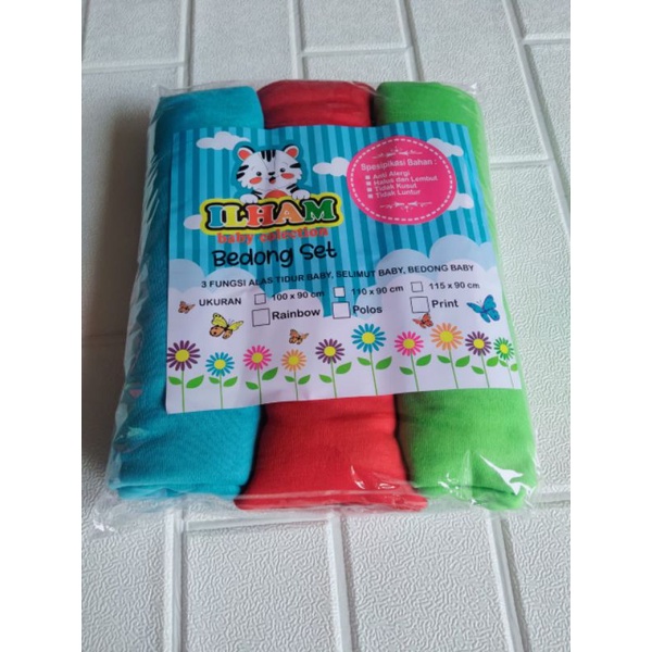 (3PCS) BEDONG BAYI RAINBOW ILHAM ORIGINAL UK 90X110CM