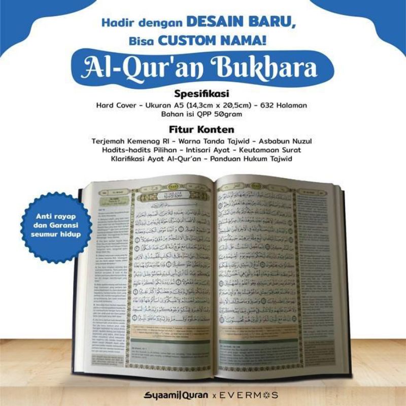 

SYAAMIL CUSTOM NAMA AL QURAN Bukhara tajwid Dan terjemahan