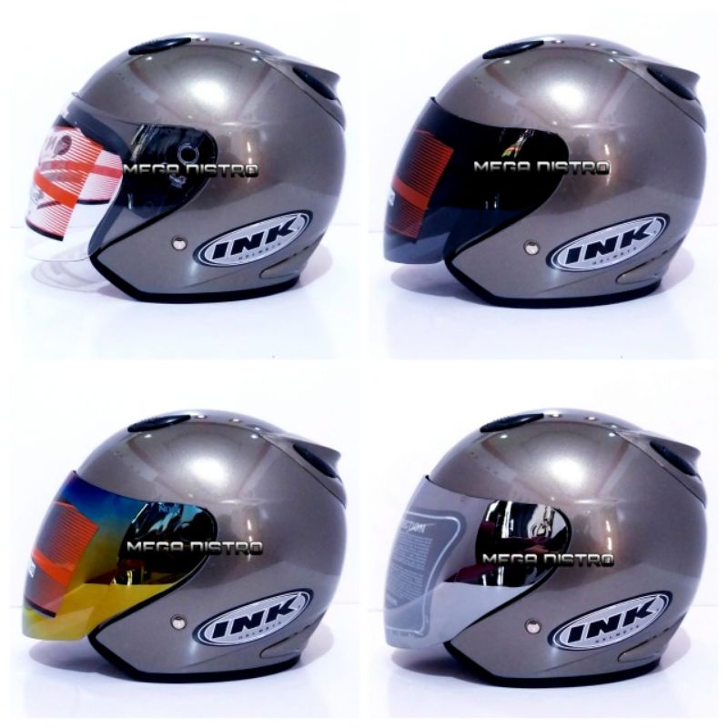 Helm ink centro grade ori abu-abu