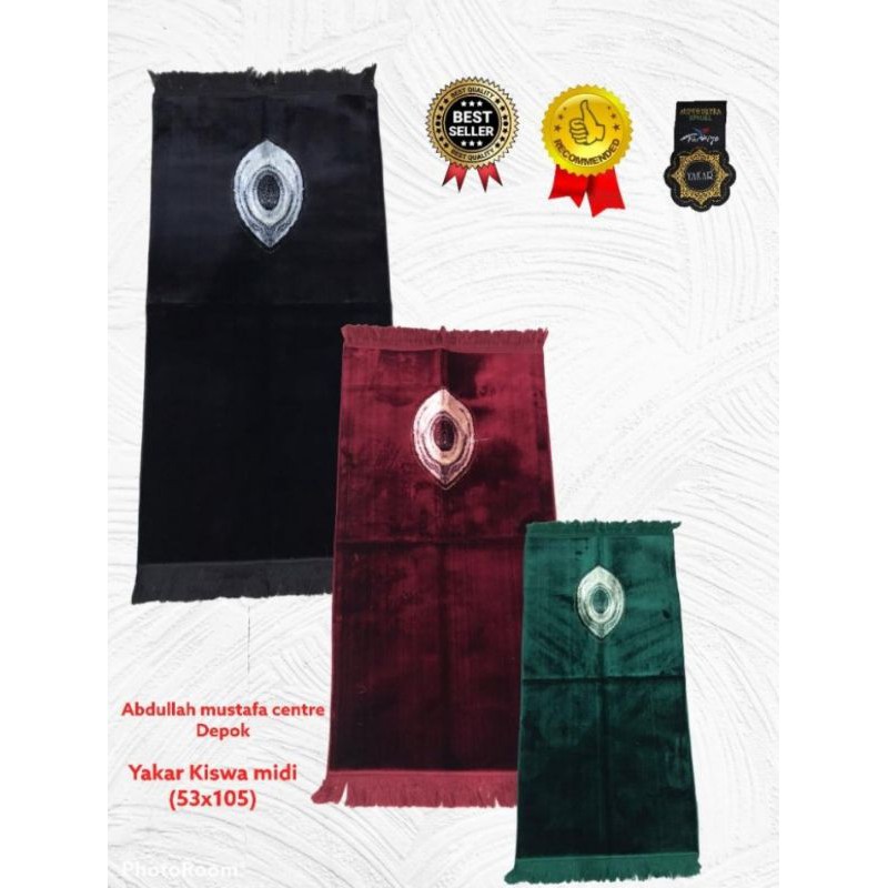 sajadah KISWAH EXCLUSIVE YAKAR MIDI/SAJADAH ASWAD UK 53X105