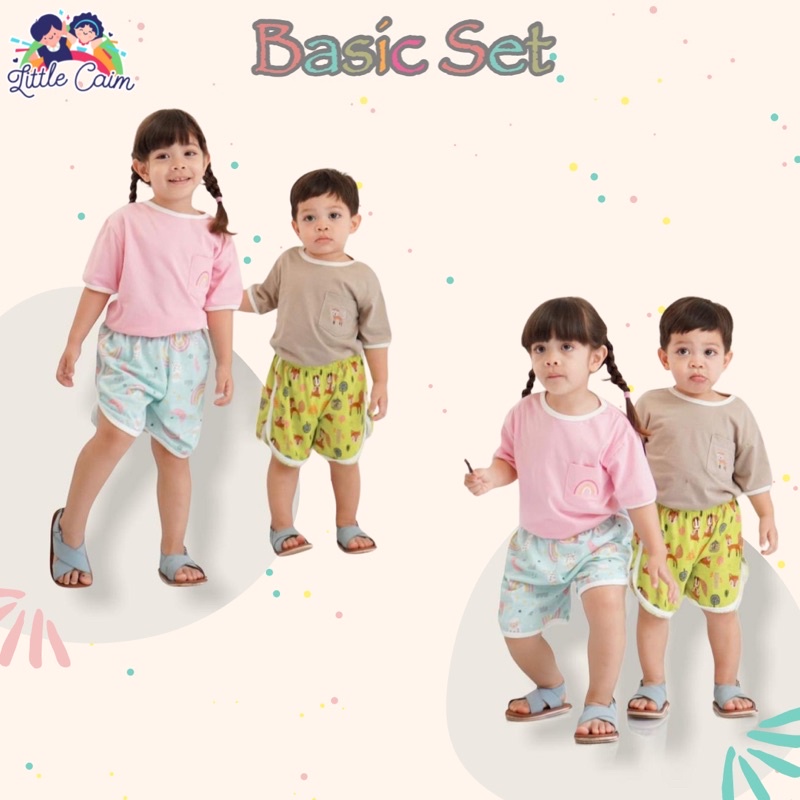 LITTLECAIM - COLOURFUL SET | baju anak | setelan anak