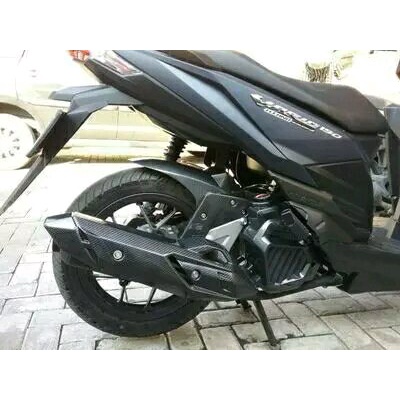 Cover Tameng Tutup Knalpot Motor Vario 125 150 Tahun 2015 Sampai 2017 l Sparepart Variasi Pelindung Knalpot Vario 125 150 LED ESP Hight Quality Murah Terlaris